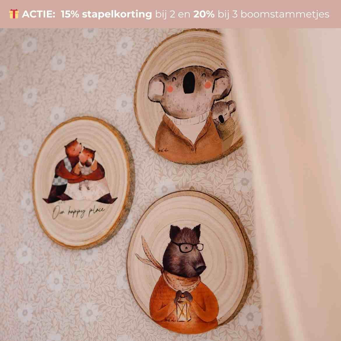 Houten boomstammetjes