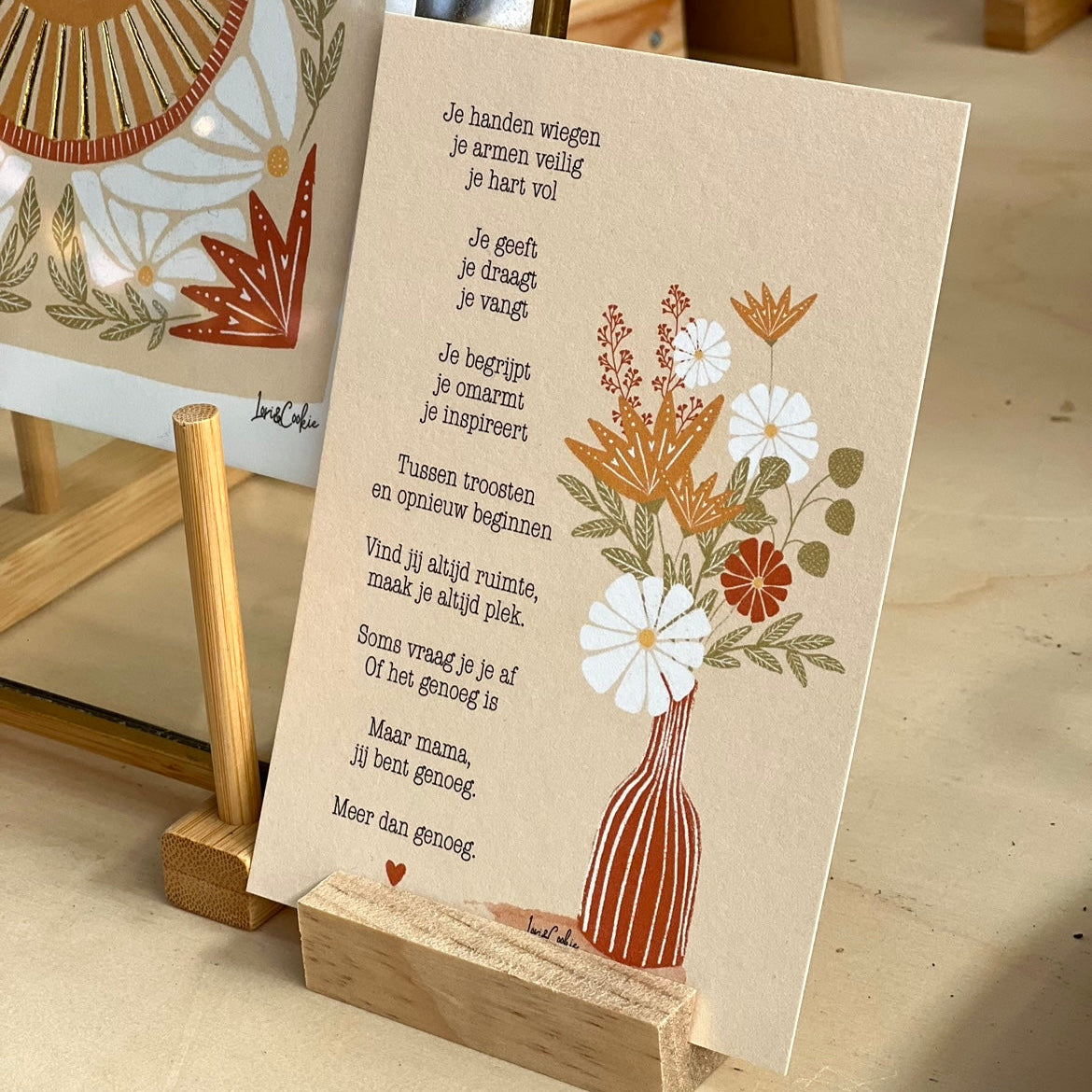 Goudfolie Mama poster - A5 (15x21cm)
