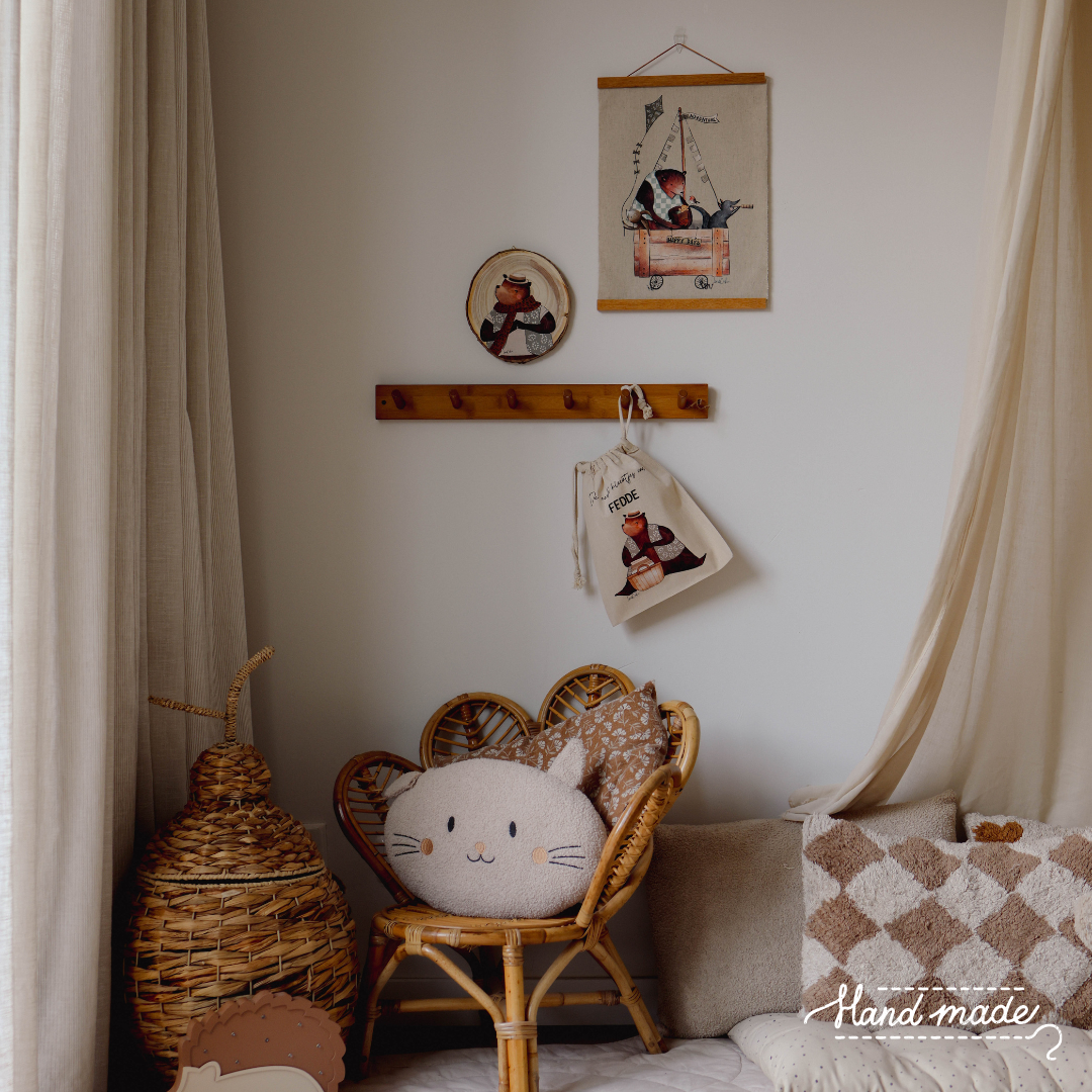 XL Kinderkamer Wandkleed Bosdieren - linnen/katoen - 30x40cm