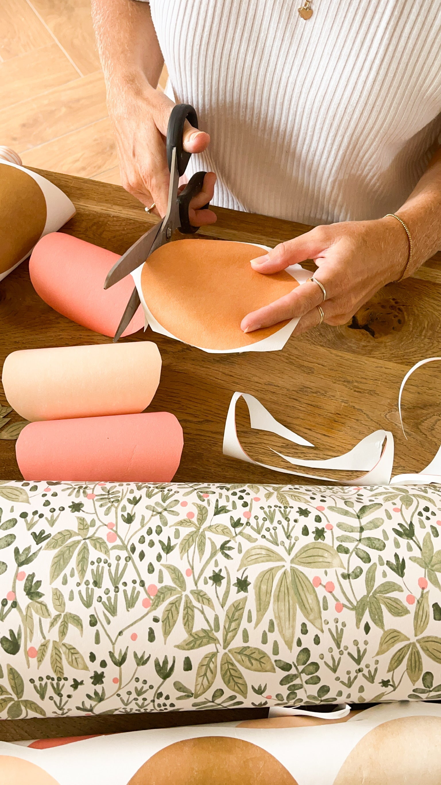 DIY Perzikjes behang