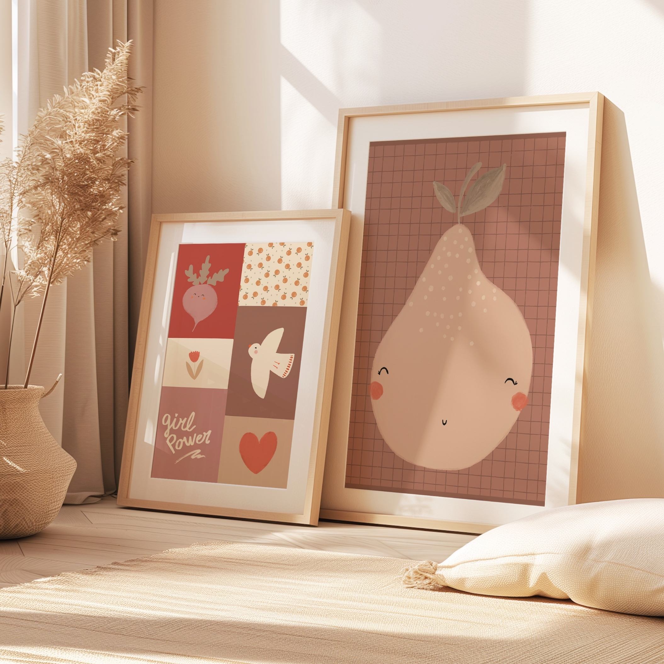 Handgeschilderde Kinderkamer Poster - Mevrouw Peer